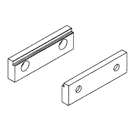 Gs Tooling 6" Machinable Step Jaws For The TLD-60G/HV Double Clamp Vise 382604